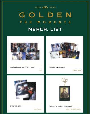 BTS Jung Kook Exhibition “GOLDEN: The Moments” Merch