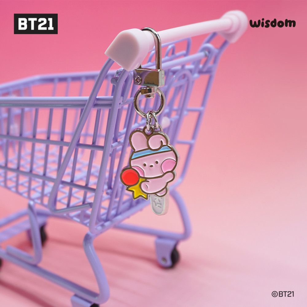 BT21 Minini Metal Keyring Pink
