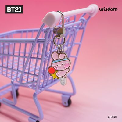 BT21 Minini Metal Keyring Pink