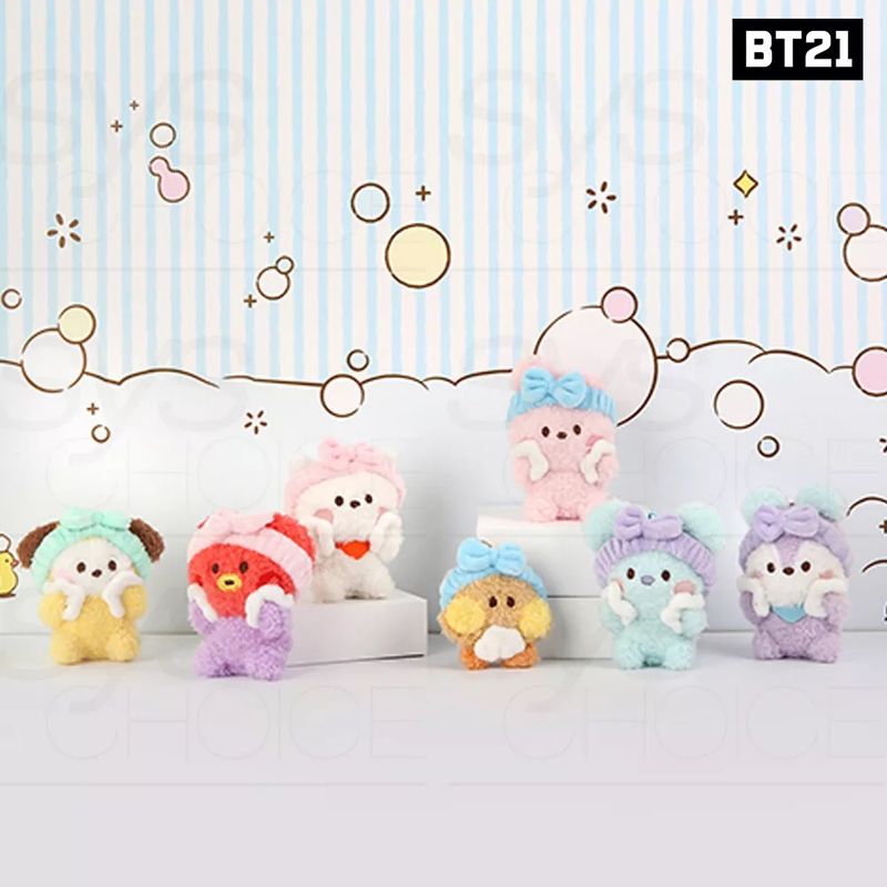 BT21 Plush Keyring Bath Time Edition