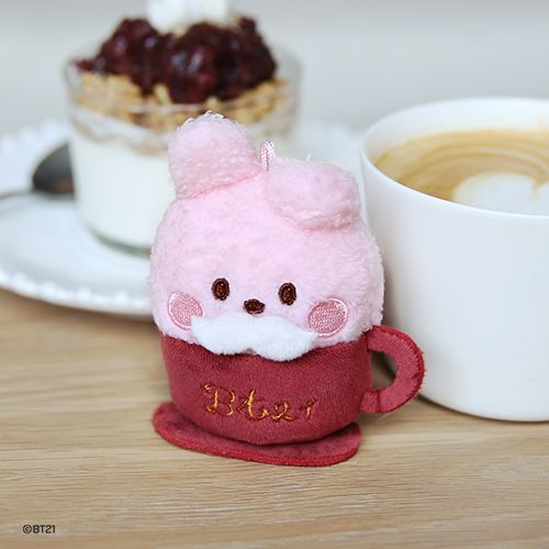 BT21 Minini Plush Keyring [Latte], Choose Item: COOKY