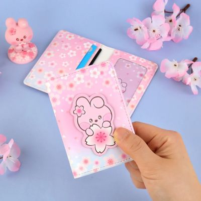 BT21 Cherry Blossom Leather Patch Card Case