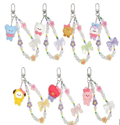 BT21 Beads Strap Keyring Lovely