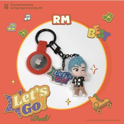 BTS TinyTAN Dynamite AirTag Figure Key Ring