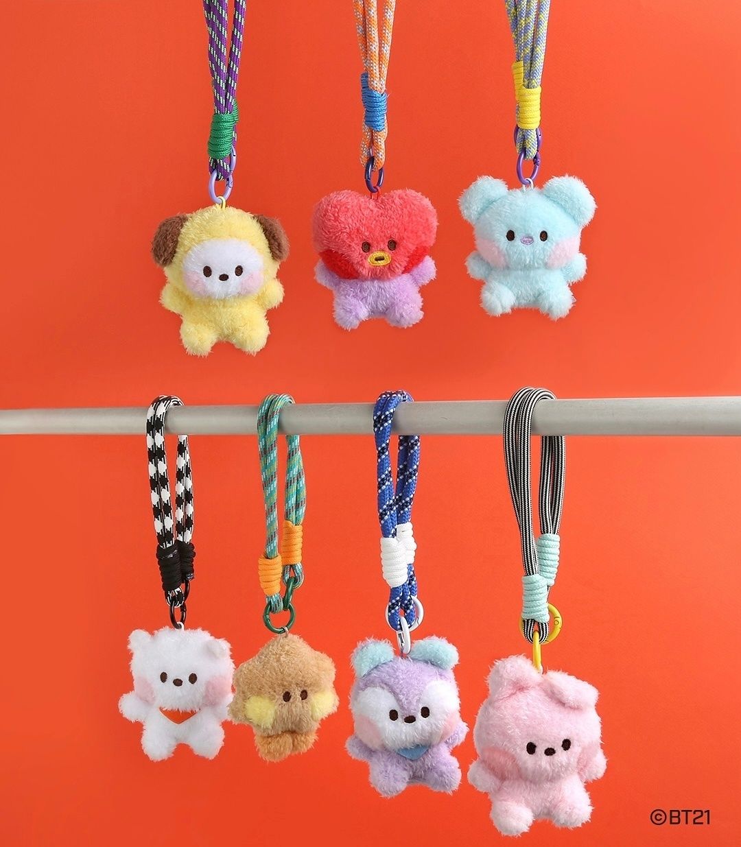 BT21 Minini Plush + Rope, Choose Item: RJ