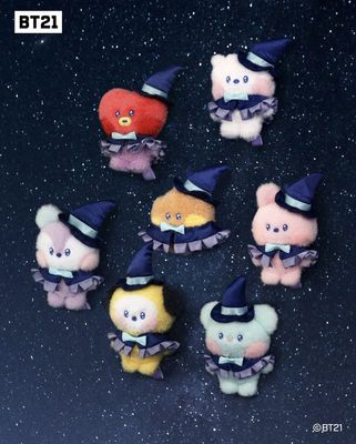 BT21 Minini Doll Keyring Wizard