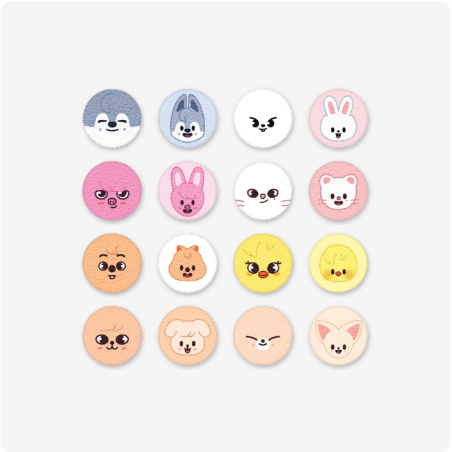 Stray Kids SKZOO SECRET BOUCLE CAN BADGE - SKZ 5'CLOCK Official Merch