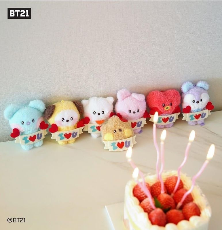 BT21 Minini Plush Keyring I LOVE U