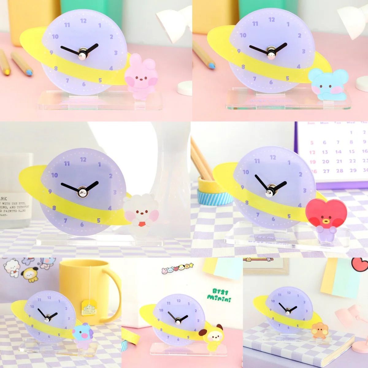 BT21 Minini Acrylic Stand Clock