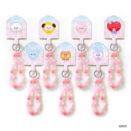BT21 Phone Tag Holder [CHERRY BLOSSOM]