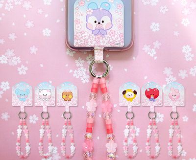 BT21 Phone Tag Holder [CHERRY BLOSSOM]