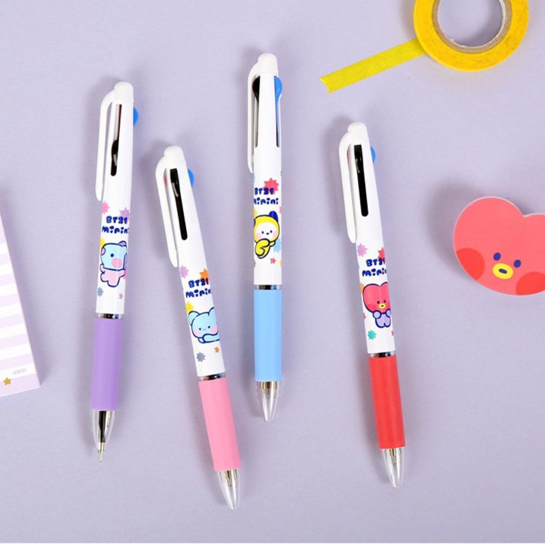 BT21 Minini 3 Color Ball Pen, Choose Item: KOYA