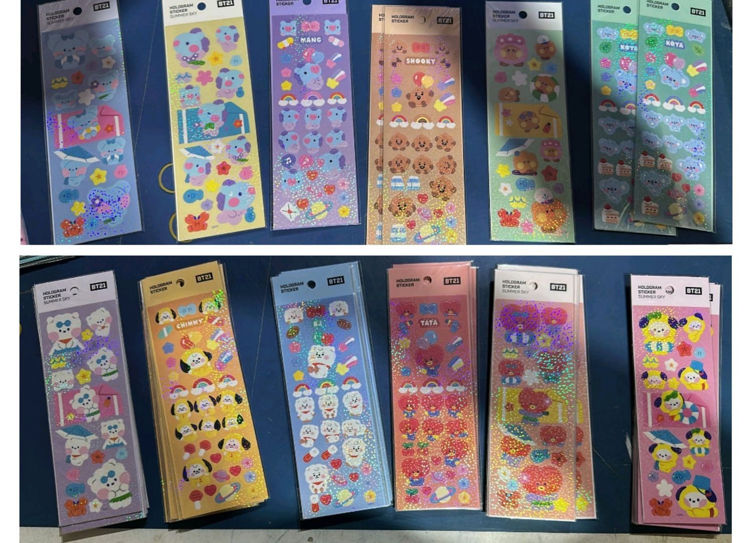 BT21 Hologram Stickers - bulk 51 pcs (random)