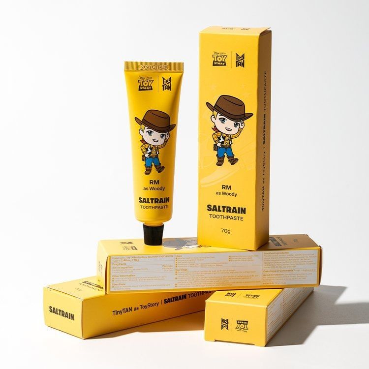 BTS TinyTAN as ToyStory SALTRAIN TOOTHPASTE, Choose Item: RM as Woody