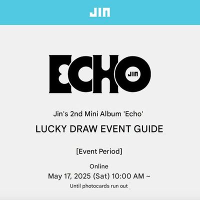 JIN 2nd Solo Album ‘Echo’ LUCKY DRAW Event
