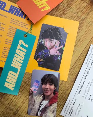 j-hope EXHIBITION 'AND_WHAT?' 2pcs Photocard + Acorn Charm (ML_F)
