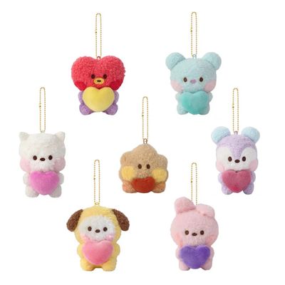 BT21 minini Plush Keyring HEART