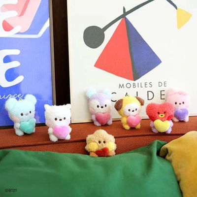 BT21 minini Plush Keyring HEART