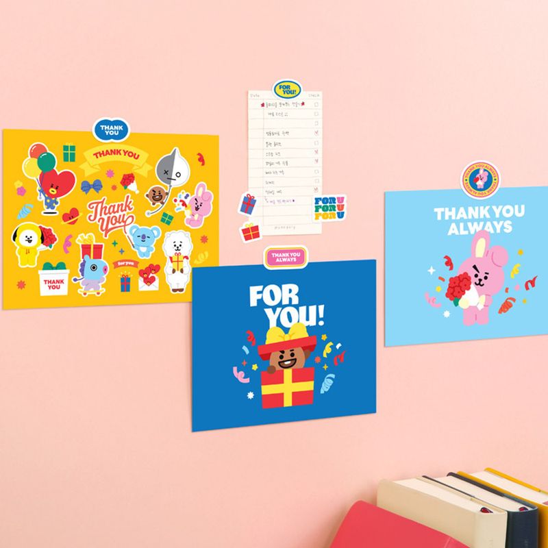 BT21 Thank You Card & Envelope Set