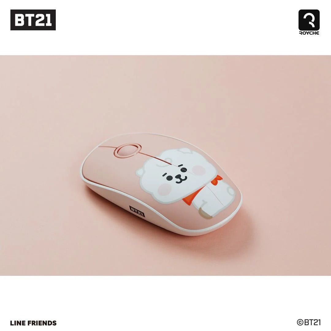 ROYCHE X BT21 Baby Wireless Silent Mouse, Choose Member: RJ