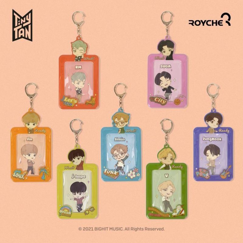 BTS TinyTAN Dynamite Photocard Key Holder