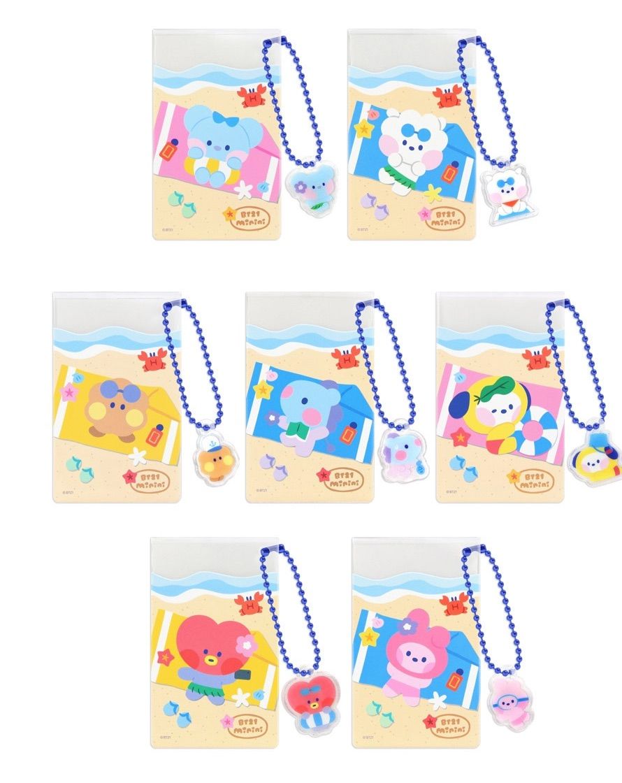 BT21 Minini Clear Card Pocket Summer Sky, Choose Item: Koya