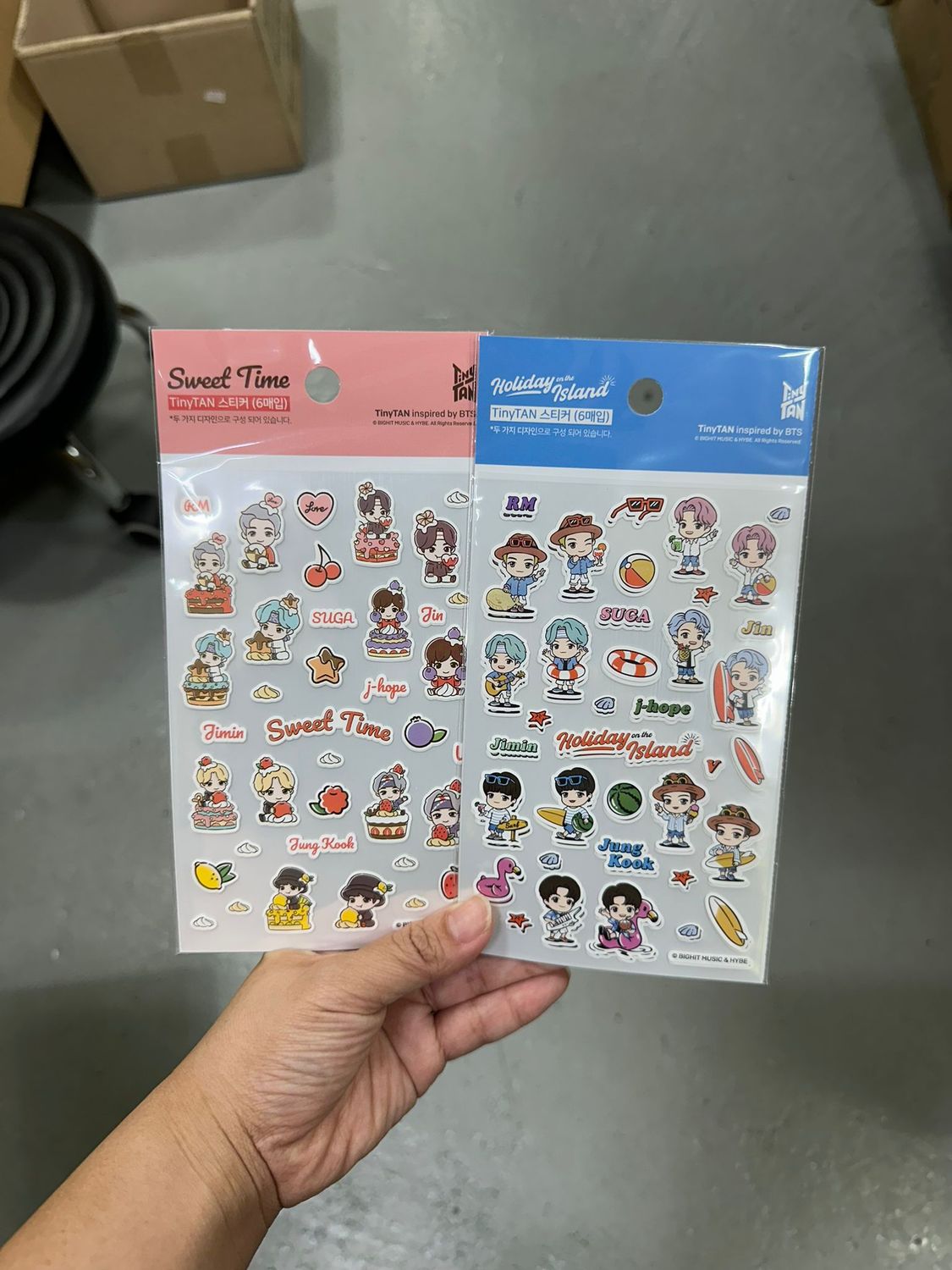 TinyTAN Sticker (6 Sheets), Choose Item: Sweet Time