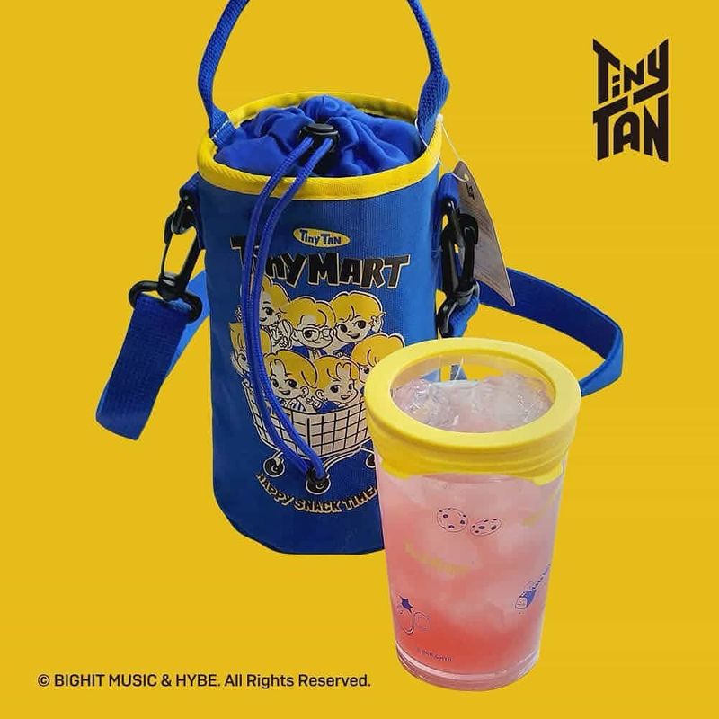 BTS Tiny Tan Tiny Mart Cross Cold Bag and Cup Set