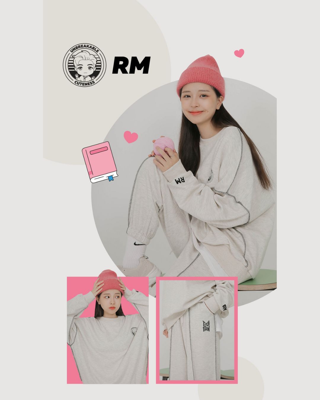 BTS TinyTAN Stitch Training Set | Sweatshirt, Choose Member: RM
