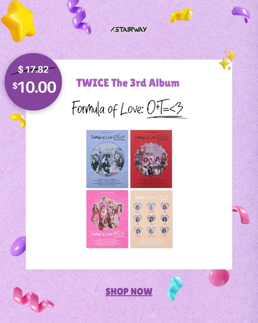 TWICE The 3rd Album Formula Of Love: O+T=<3