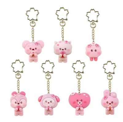BT21 Minini Figure Keyring Cherry Blossom