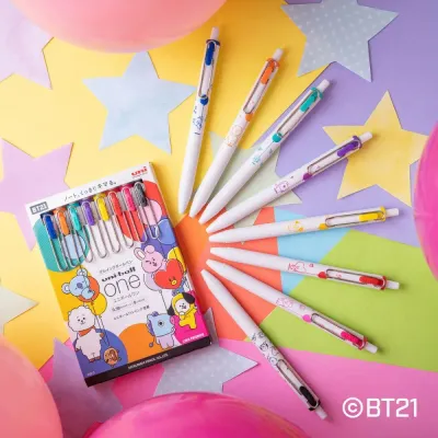 BT21 Uni-Ball One 0.38mm 8 Color Set