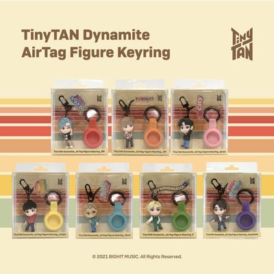 BTS TinyTAN Dynamite AirTag Figure Key Ring