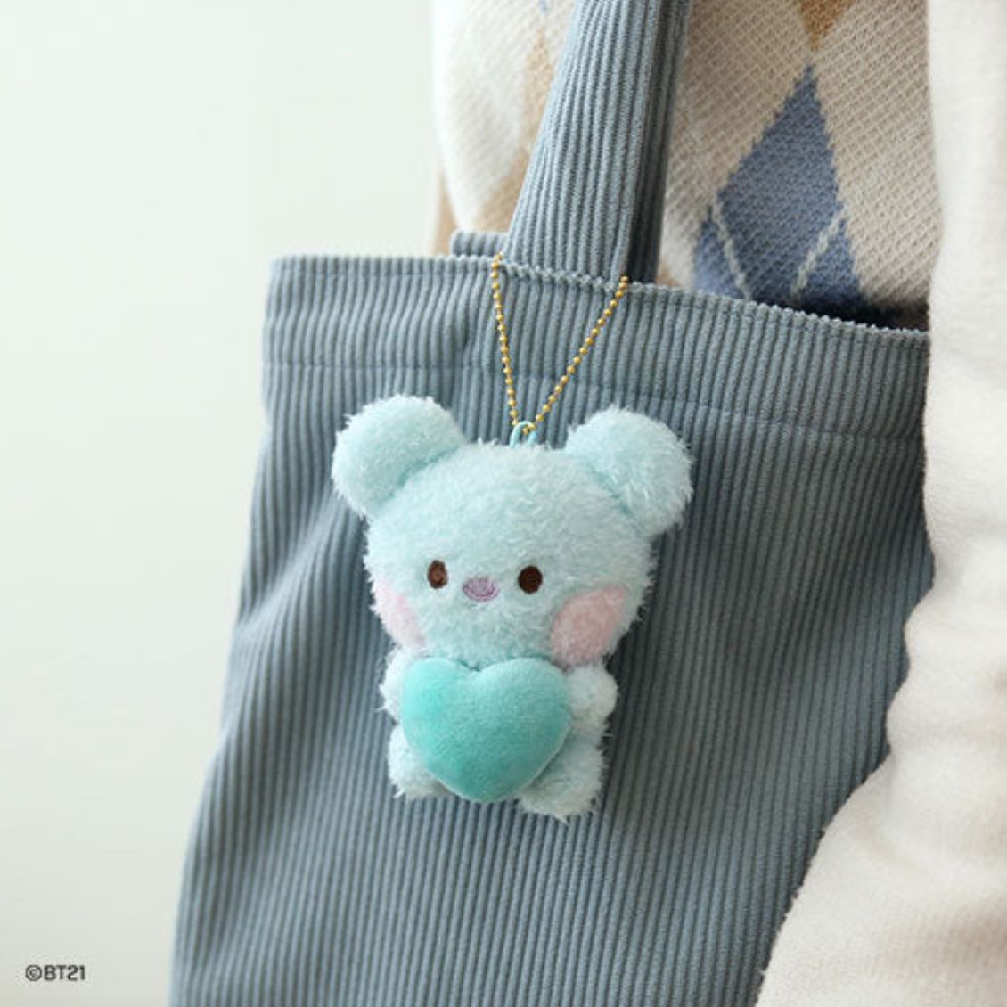 BT21 minini Plush Keyring HEART, Choose Item: KOYA