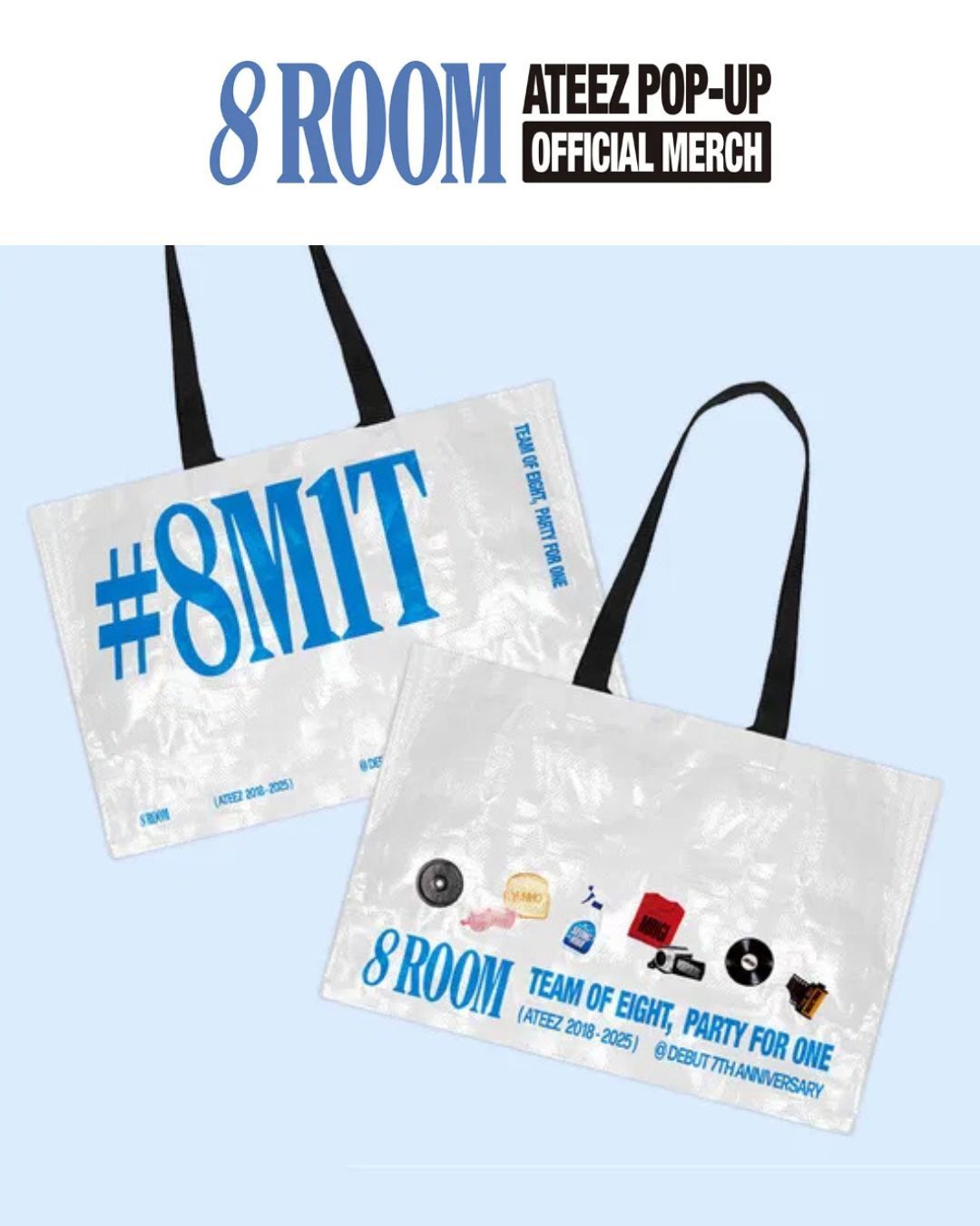 ATEEZ - Reusable Bag ['8ROOM' 7th Anniversary POP-UP Official MD]