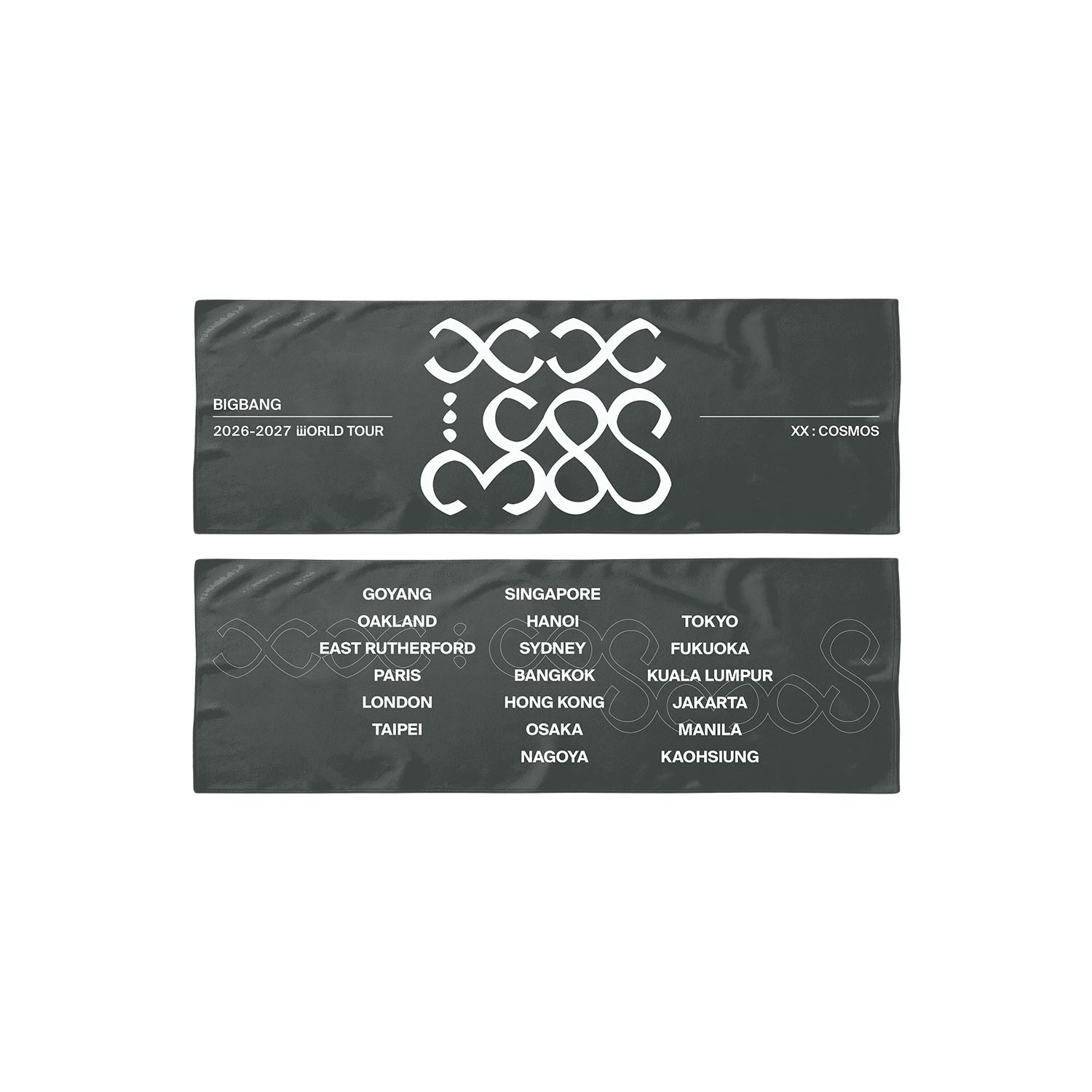 BIGBANG WORLD TOUR <XX : COSMOS> OFFICIAL MERCH - TOUR SLOGAN TOWEL