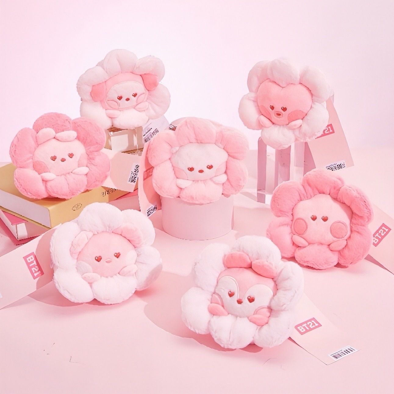 BT21 x SANFU Official Flower Bag Pink Edition