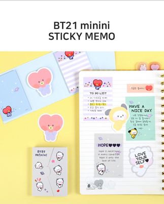 BT21 minini Sticky Memo BT21 minini Sticky Memo