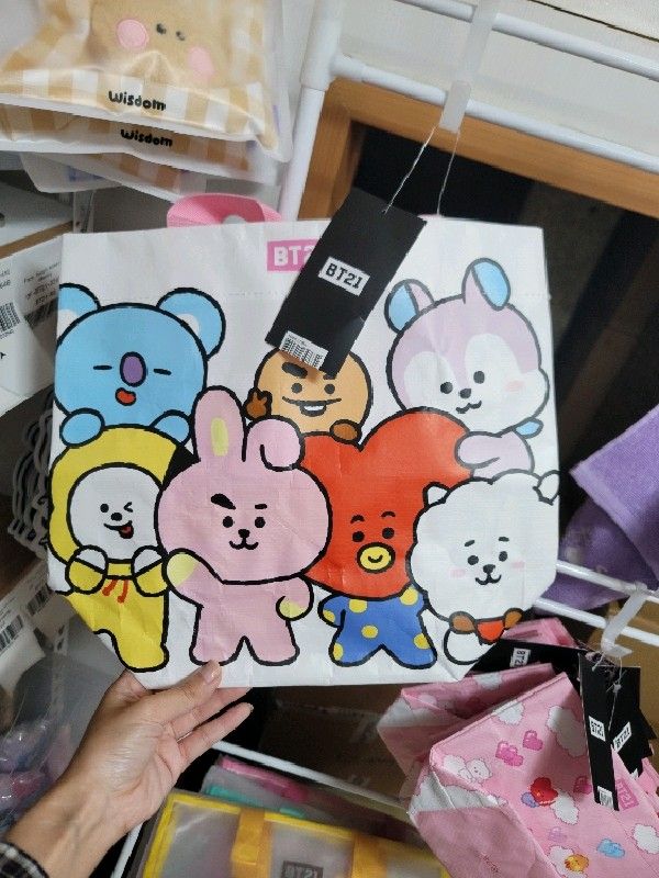 BT21 Reusable Bag White