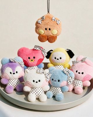 BT21 Dot Ribbon Keyring