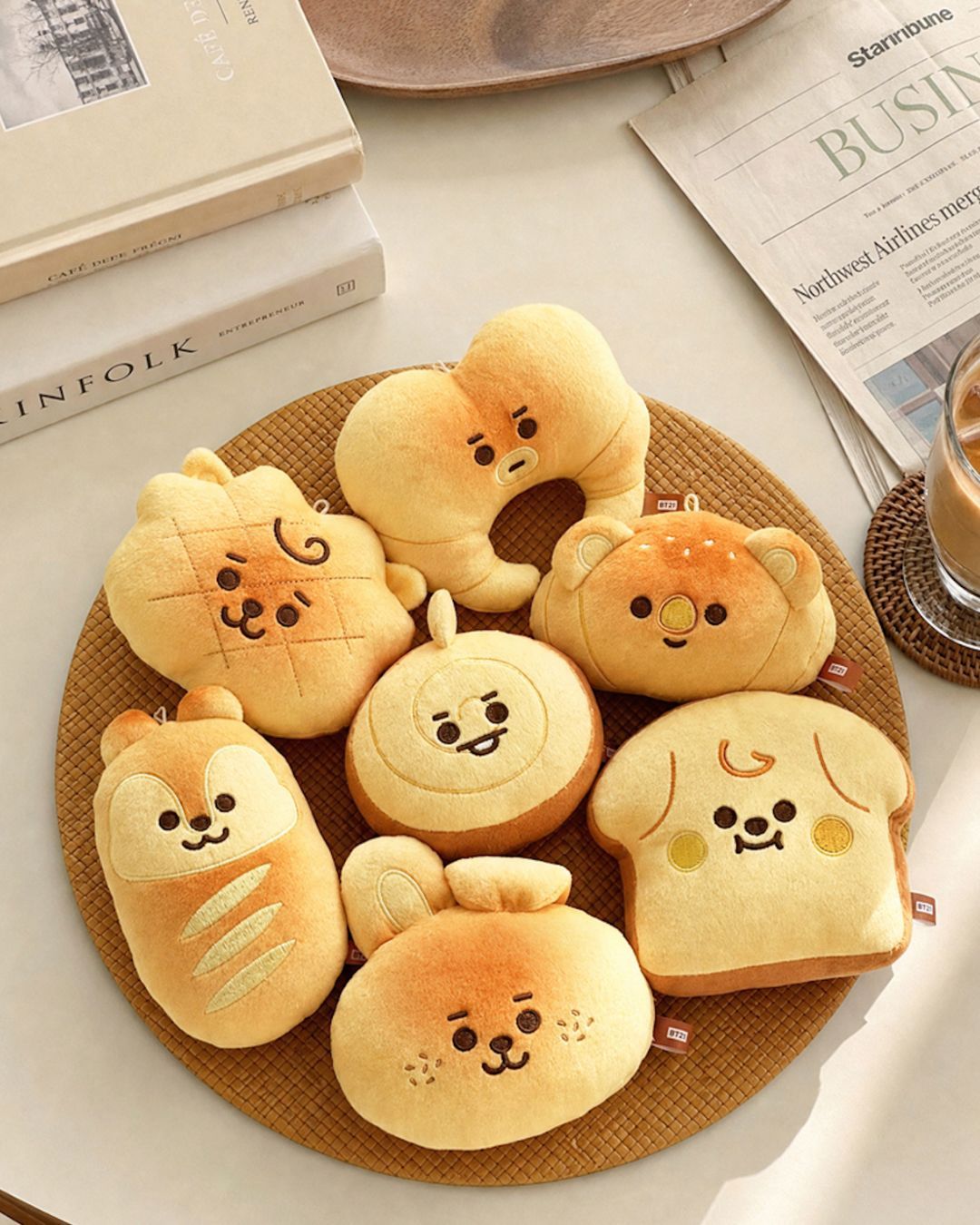 BT21 Bakery Bread Plush Keyring