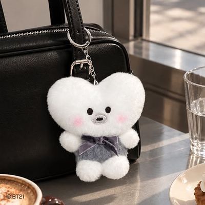 BT21 Monotone Plush Keyring