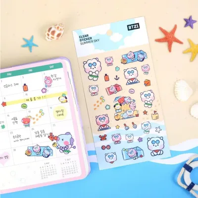 BT21 Clear Sticker Summer Sky