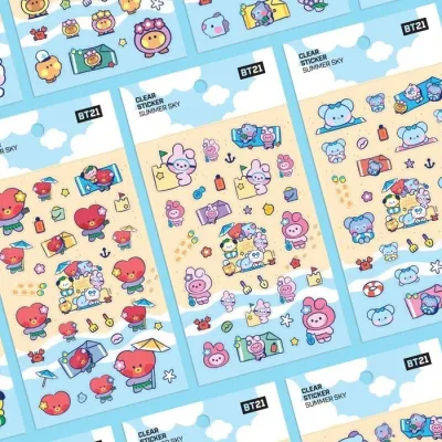 BT21 Clear Sticker Summer Sky