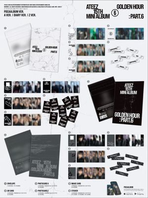 ATEEZ - 15TH MINI ALBUM [GOLDEN HOUR : Part.6] POCAALBUM SET