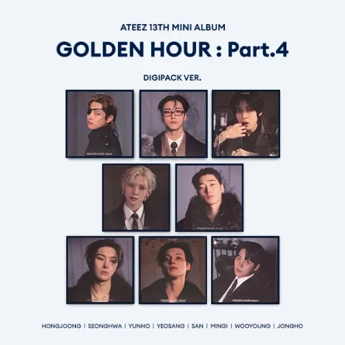 [OCTOBER FEST] K-POP ALBUM START FROM $2, Choose Album: ATEEZ 13th Mini Album [GOLDEN HOUR : Part.4] (Digipack Ver.) (Random)