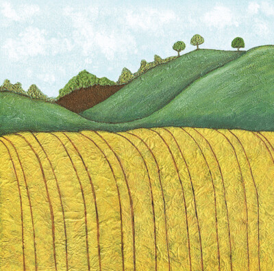 ORIGINAL PAINTING ON CANVAS -
Long Hot Summer, South Downs