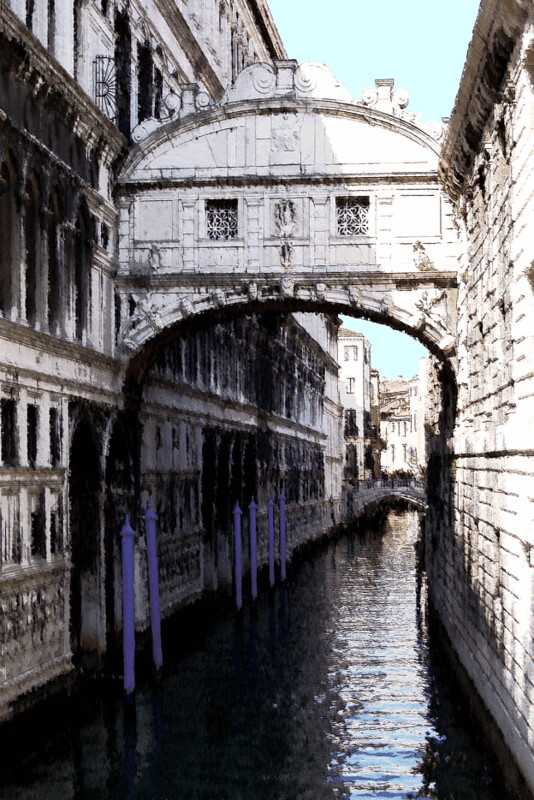 'Bridge of Sighs' Venice ORIGINAL PHOTOGRAPH & DIGITAL PAINTING
