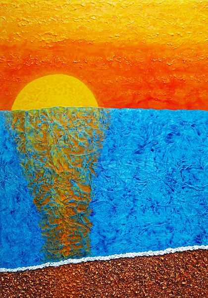 'Tequila Sunrise' Brighton Beach ORIGINAL PAINTING