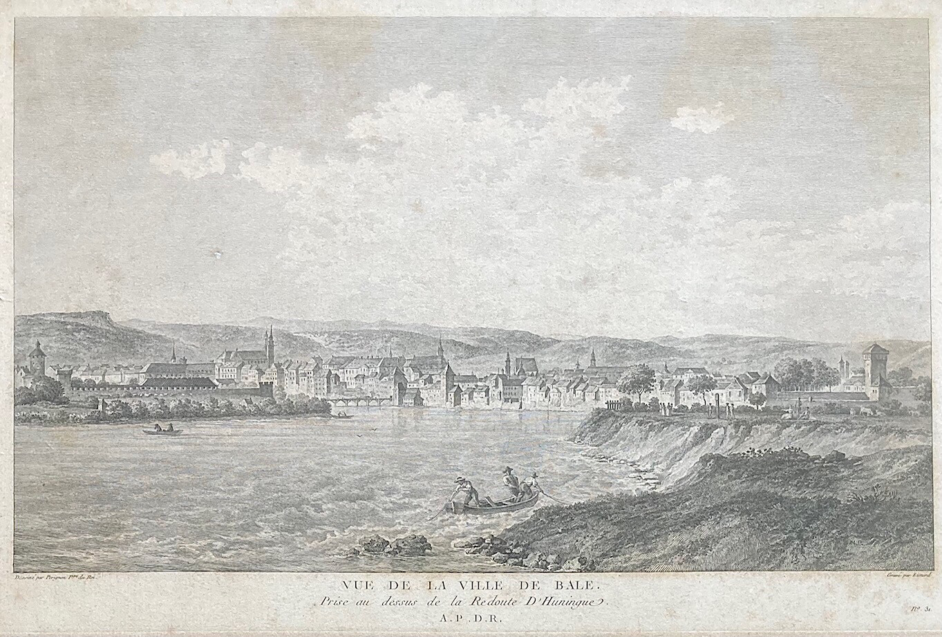 Basel von Hüningen her gesehen